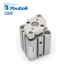 YBL CQMB Double-Acting Pneumatic Thin Air Cylinder Hard Oxidation Cylinder Block With Guide Rod Series Pneumatic Parts