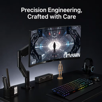 Support de moniteur grand écran à hauteur réglable par pression d'air, avec levage et suspension, charge 21 kg, en fer laminé à froid, 17-49 pouces - Vente Flash