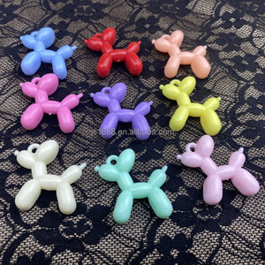 Mignon couleur unie ballon chiens forme pendentif perles acryliques <span class=keywords><strong>pour</strong></span> la fabrication de bijoux téléphone chaîne charme accessoires en gros - Product Image 1