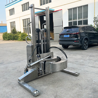 Chariot élévateur électrique à pince Huize en acier inoxydable, capacité 500 kg, levée 3 m, pour rouleaux de papier, avec pneus non-marquants et poste de commande debout