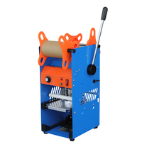Machine à Sceller les Gobelets Semi-Automatique Haute Performance, Scelleuse Réglable pour Boissons et Thés Lait pour Salons de Bubble Tea
