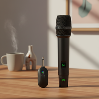 Microphone sans fil Aidi 2.4G à condensateur cardioïde en métal pour performance karaoké en extérieur, scène, chant et mariage
