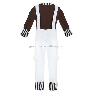 Disfraz de Oompa Loompa Deluxe de <span class=keywords><strong>la</strong></span> fábrica de Chocolate para Halloween, traje de Cosplay de personaje de dibujos animados para hombre <span class=keywords><strong>y</strong></span> niño, traje de fiesta de cumpleaños - Product Image 3