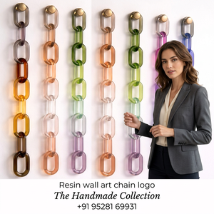 Escultura de Pared de Cadena de Resina, Hecha a Mano, Forma Irregular, Patrón de Espiral, Decoración del Hogar, Pieza de Arte Moderno, Colección Hecha a Mano - Product Image 1