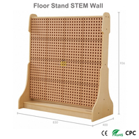 Tableau d'activités STEM double face avec piquets, jouet éducatif interactif pour le jeu de construction mural, pour l'intérieur, la maternelle et la crèche