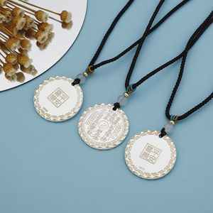 Nouveau pendentif en argent sterling 999 massif de la marque chinoise Ping Joy, Fortune Gold, pour hommes et femmes, avec inscription dorée de <span class=keywords><strong>mots</strong></span> porte-bonheur - Product Image 3