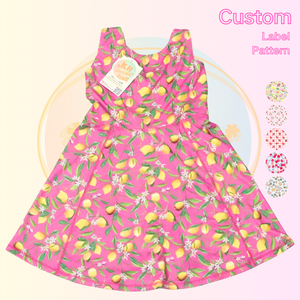 Robe sans manches KERUI Mom Me Tennis pour bébés filles, imprimé citron et fruits, <span class=keywords><strong>yoga</strong></span>, haute qualité, été, respirante, séchage rapide, pour enfants, ODM - Product Image 1