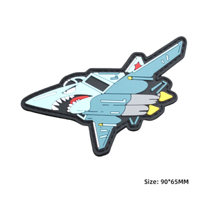 Custom Aircraft Printed 3D Soft PVC Rubber Stick-On Logo <b>Patch</b> Raised Embossed Badge for Jackets Hats and <b>Backpacks</b> - Product Image 5