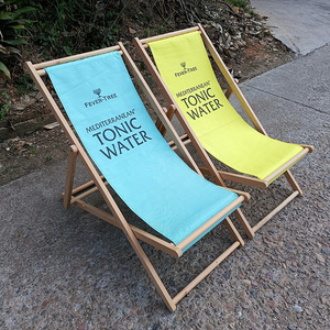 <strong>Beach</strong> deck <strong>chair</strong> factory custom logo printed outdoor folding foldable wooden <strong>canvas</strong> - Product Image 2