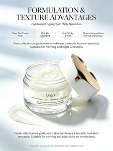 Crème-Gel Hydratante et Liftante <span class=keywords><strong>Aquagel</strong></span> Acide Hyaluronique + Céramide Marque Blanche – 4 Acides Hyaluroniques Moléculaires qui Lifting et Minimisent les Rides - Product Image 4