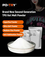 PO-TRY Poudre de polyuréthane thermofusible TPU blanche et noire à bas prix pour l'impression par transfert thermique sur imprimante DTF