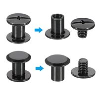 Vis Chicago de 7 mm en acier inoxydable, rivets de reliure Phillips, attaches pour ceintures, albums de scrapbooking, artisanat DIY