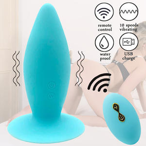 Tapones anales vibradores con Control remoto, productos sexuales para hombres y mujeres, masturbador de silicona para adultos, vibrador Anal de contacto suave - Product Image 3