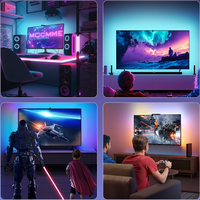 Rétroéclairage TV intelligent RGB Dream Color Immersion avec capteur d'application sans fil DC12V 5050, capture de couleur de l'écran TV, synchronisation, télécommande intelligente