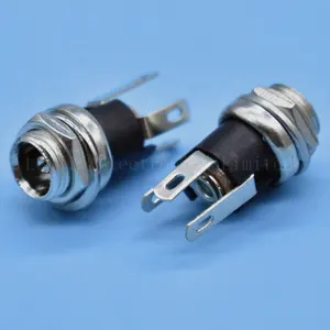 Mini Conversie Plug DC-025M 5.5X2.5 Jack 3 Pin Stopcontact 8.5 Mm Lange DC025M Stopcontact Metalen Elektrische outlet Dc 025M