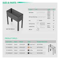 Kotak Pot Tanam WPC (Wood Plastic Composite) Tahan Cuaca untuk Menanam Sayuran, Bunga, dan Herbal di Luar Ruangan