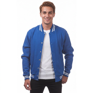 <b>Men's</b> Casual Slim Fit Varsity Jacket High Street Leather Bomber Letterman Windbreaker Wholesale New Fashionable <b>Mens</b> - Product Image 1