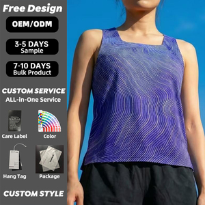 เสื้อกล้ามออกกำลังกายฤดูร้อนแบบกำหนดเองจากผู้ผลิต ระบายอากาศได้ดี ไล่เฉดสี สำหรับผู้ชายและผู้หญิง เหมาะสำหรับวิ่ง - Product Image 5