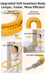 Nuevo Aro de Fitness Silencioso con Resorte Suave, Ajustable, para Principiantes, de Acero Aleado, Plegable, para Entrenamiento de Cintura y Pérdida de Peso - Product Image 2