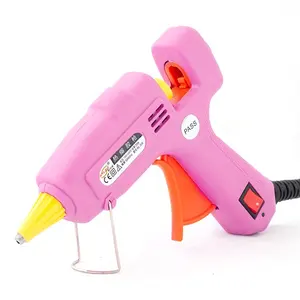 Пистолет для термоклея с CE 20 Вт, термоклеевые Пистолеты для DIY розового мини клеевого пистолета для детей