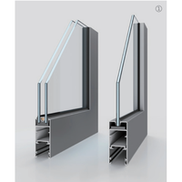 Portes coulissantes à 2 ou 3 rails en aluminium 6063-T5 haute résistance, modernes, pour intérieur, avec verre trempé simple ou double vitrage