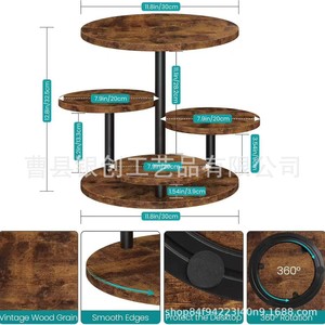 Soporte de Madera para Tartas de 4 Niveles, Redondo y Duradero, Exhibidor de Postres para Cumpleaños, Bandeja de Almacenamiento para Cupcakes, Vajilla para Fiestas en Interiores - Product Image 5