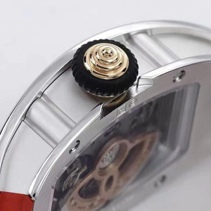 Montre de banquet pour <span class=keywords><strong>femme</strong></span>, design mode, cadran rouge lèvres, RM07-01, luxe, entièrement sertie de diamants, boîtier en forme de tonneau, mouvement automatique - Product Image 4