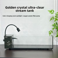 Aquarium rectangulaire de 60 cm en verre ultra-blanc, design moderne, table basse, aquarium, filtre, vente en gros d'usine