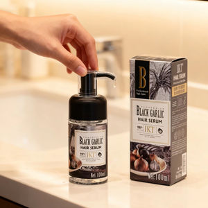 ウィッグと人間の髪のための黒ガーリックセラム卸売アンチフリズシルキーヘアセラム無料サンプルプライベートラベル - Product Image 2