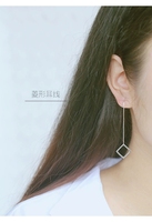 EX36 S925 Anting Perak Sterling Anting Perak Geometris Modis untuk Wanita Aksesori Telinga