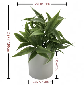 Nouveauté très demandée : Arbustes artificiels d'eucalyptus et de romarin simulés, <span class=keywords><strong>en</strong></span> pots cylindriques <span class=keywords><strong>en</strong></span> pulpe, écologiques, pour l'exportation - Product Image 4