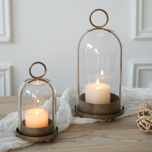 Tin tưởng Nordic gió nến đèn handmade rõ ràng Glass bìa với khung sắt cho trang trí nội thất - Product Image 1