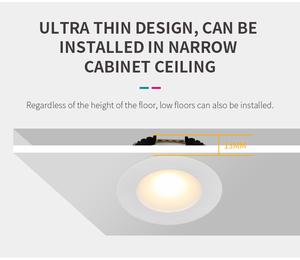 ไฟดาวน์ไลท์แอลอีดีขนาดเล็ก3W ช่องอลูมิเนียมแบบบางมาก55มม. ตู้ไฟ LED สำหรับห้องครัวแบบ IP44 - Product Image 3