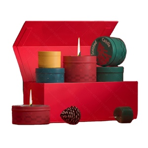 Envase Metálico Navideño de 1oz, 2oz, 4oz, 6oz, 8oz, 12oz, 16oz, Lata de Aluminio para Velas - Product Image 1