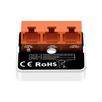 Mini Extender POE Tersembunyi 3 Port 1 Masuk 2 Keluar 10/100/1000Mbps 1G Switch Kapasitas Dapat Ditumpuk untuk Kamera CCTV