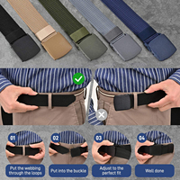 Ceinture de golf tactique en toile de nylon tissée de luxe de 3,8 cm, réglable, avec boucle métallique, pour hommes et femmes, idéale pour le travail - Vente en gros