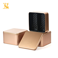 Boîte en métal personnalisée Tinsmaker Factory, impression personnalisée, carrée ou rectangulaire, pour gâteaux, chocolats, biscuits, thé, cadeaux, avec couvercle.
