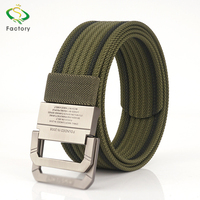 Ceinture tactique en toile réglable de qualité supérieure pour hommes, légère, en nylon, pour le sport de plein air, largeur 3,8 cm, boucle double en alliage personnalisable