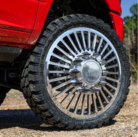 Jantes forgées DRW polies sur mesure 20X8.25 24X8.25 26X8.25 avec enjoliveur central flottant 10X225 8X180 8X200 pour GMC Sierra 2500HD