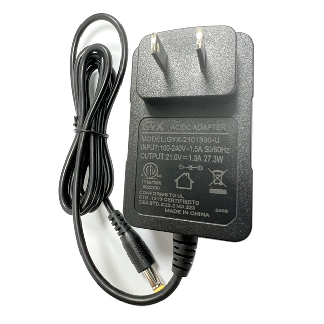 Factory Custom 21V1A1.5A2A Lithium Battery Charger Massager Power Tool Charger