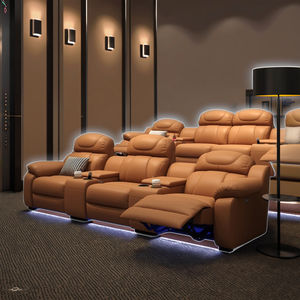 Bộ ghế <span class=keywords><strong>sofa</strong></span> điện chỉnh ngả cao cấp bằng da OEM, ghế xem phim cao cấp, có thể tùy chỉnh với ngăn chứa USB, ghế <span class=keywords><strong>sofa</strong></span> thư giãn kiểu rạp chiếu phim - Product Image 1