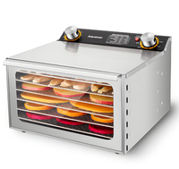 Petit séchoir domestique en acier inoxydable pour fruits et légumes, 18 plateaux, séchoir physique pour fruits et légumes secs