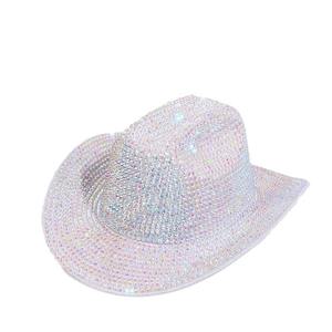 Superventas moda brillante Bling sombreros de vaquero fiesta Rhinestone sombreros de vaquero gorras para mujeres y hombres - Product Image 2