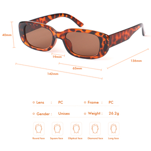 Kính Râm Hợp Thời Trang Lentes De Sol Logo Thương Hiệu In 2022 Kính Râm Hình Chữ Nhật Nhỏ Tùy Chỉnh Bằng Nhựa Đại Dương Cổ Điển - Product Image 5