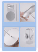 Support de casque en aluminium ISO9001 ISO14001 BSCI, base détachable, style bohème, pour toutes les tailles de casques, finition argentée