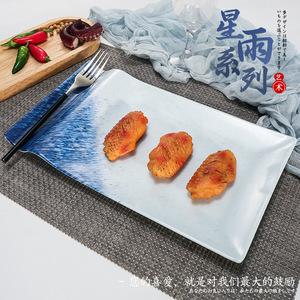 จานเมลามีนทรงสี่เหลี่ยม ทนทาน ลายพิมพ์สวยงาม สำหรับร้านอาหาร โรงแรม งานเลี้ยง - Product Image 4