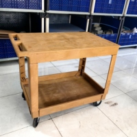 Carrito de Servicio Rodante de Plástico de Alta Resistencia para Almacén o Garaje, de Dos Niveles, con Capacidad para 500 Libras, con Ruedas de 5 Pulgadas