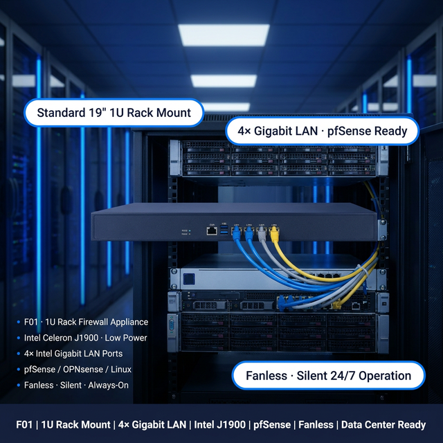 Valano 4 LAN Mini PC Firewall Appliance Support Intel Celeron J1900 Fanless Industrial Computer for VPN Gateway