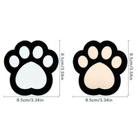 Fixations antidérapantes pour tapis motif patte de dessin animé, autocollants lavables et réutilisables en PU pour tapis avec adhésif sans résidu pour tapis, tapis de sol et escaliers