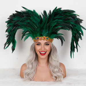 أزياء حفلات الهالوين، إكسسوارات أزياء الكرنفال، أغطية رأس بالريش، طقم أزياء تنكرية للنساء البالغات، متوفر بتصميم الصدف البحري - Product Image 1